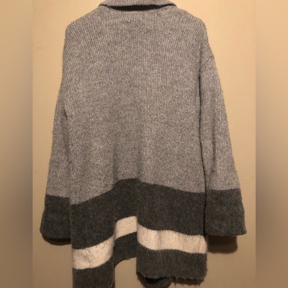 RACHEL ZOE Wool Blend Open Longline Cardigan Duster - Picture 5 of 5